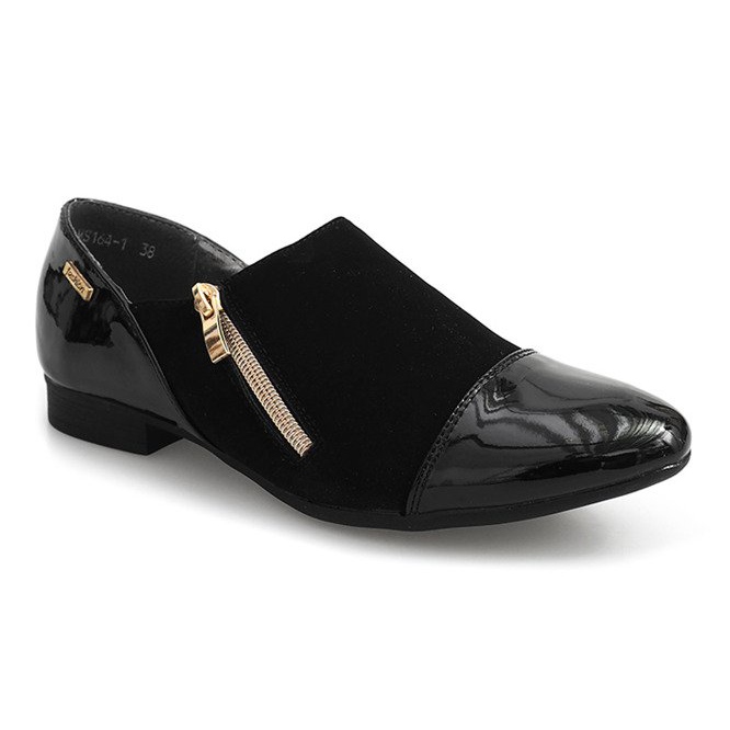 Sapatos Clássicos com Zíper MS164 Preto