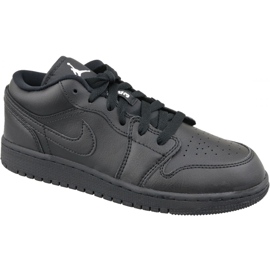Sapatos pretos Nike Jordan Air 1 Low Bg M 553560-006