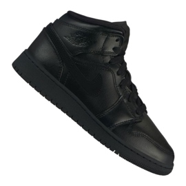 Nike Air Jordan 1 Mid Gs Jr 554725-090 preto Nike Air Jordan 1 Mid Gs Jr 554725-090 preto