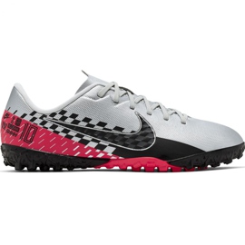 Chuteira Nike Mercurial Vapor 13 Academy Neymar Tf Jr AT8144-006 cinza branco