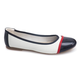 Bailarinas envernizadas 336 Branco preto Bailarinas envernizadas 336 Branco preto