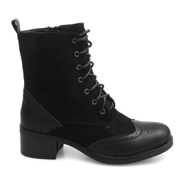 Sapatos de jazz com cordões e botas ZH76 preto