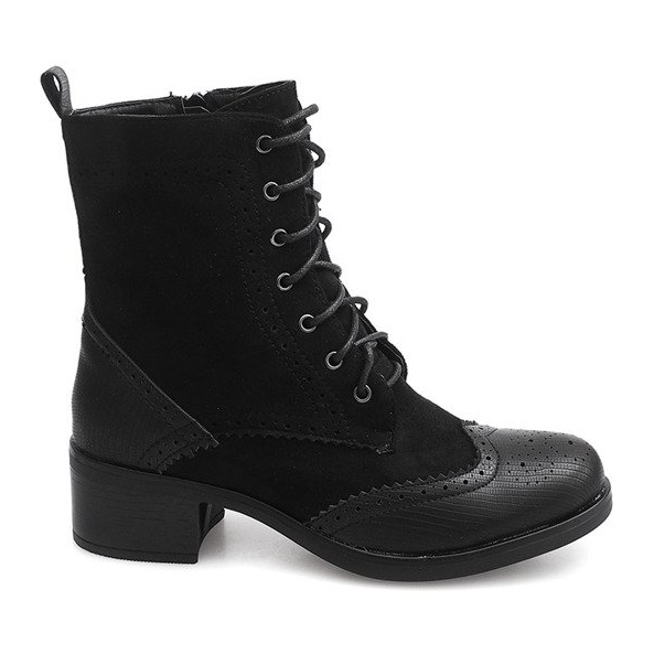 Sapatos de jazz com cordões e botas ZH76 preto