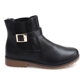 Botas Com Borracha E Fivela Pêlo E598 Preto verde Botas Com Borracha E Fivela Pêlo E598 Preto verde