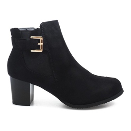 Botas de salto J0052-1 pretas preto