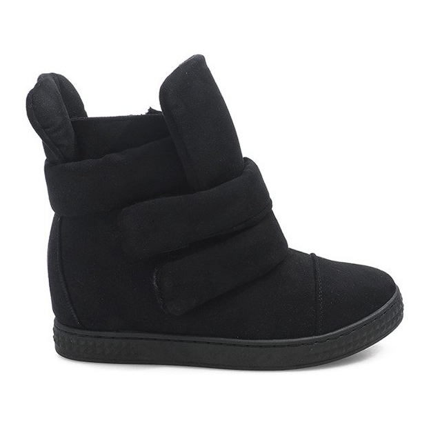 Tênis cunha com velcro 86-149 preto
