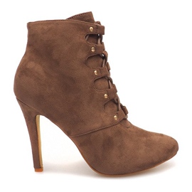 Botas de salto alto H253 Khaki multicolorido verde