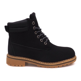 Botas de madeira isoladas H88B pretas preto
