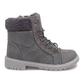 Warm Timberki Trappers DD498-4 Gray cinza