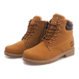 Botas de madeira isoladas BED01 Camel marrom