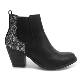Botas de salto com elástico JA3090 preto