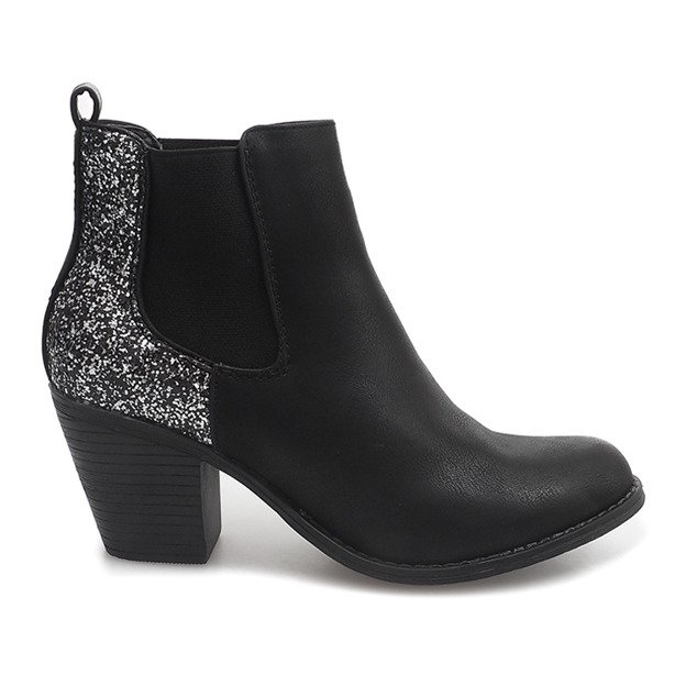 Botas de salto com elástico JA3090 preto