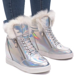 Tênis de prata quente R-99 cinza