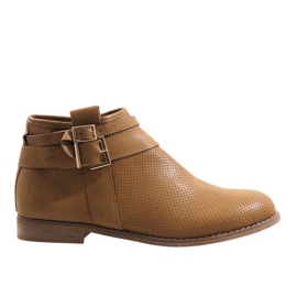 Botas Openwork com zíper H208 Beige bege