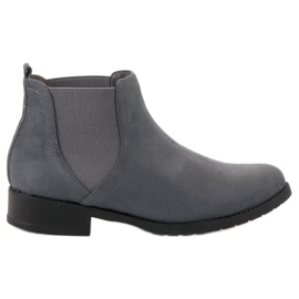SHELOVET Botas de camurça chelsea cinza
