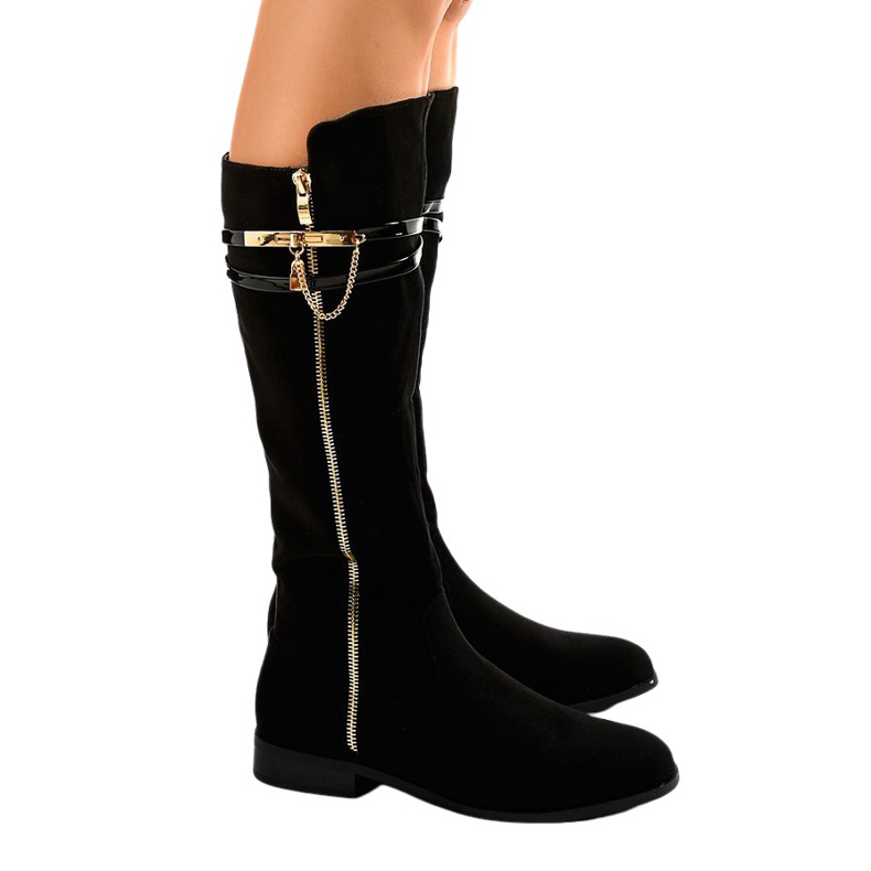 Botas pretas quentes 7570-PG preto