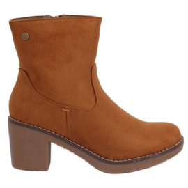 Botas em camelo de salto de borracha 8B852 Camel marrom