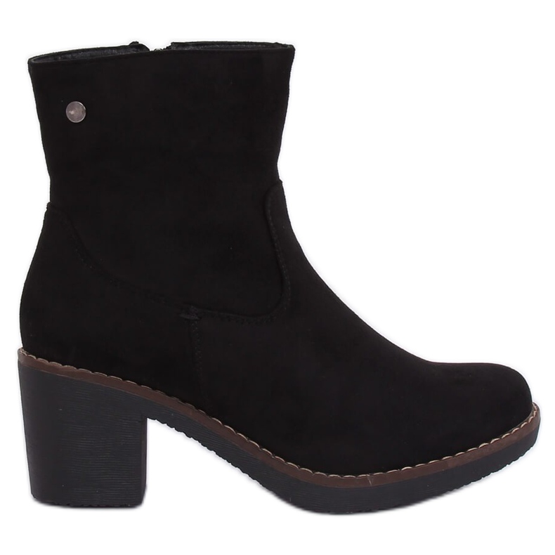 Botas com salto de borracha pretas 8B852 pretas preto