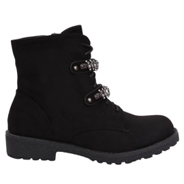 Botas pretas com cordões H8-118 pretas preto