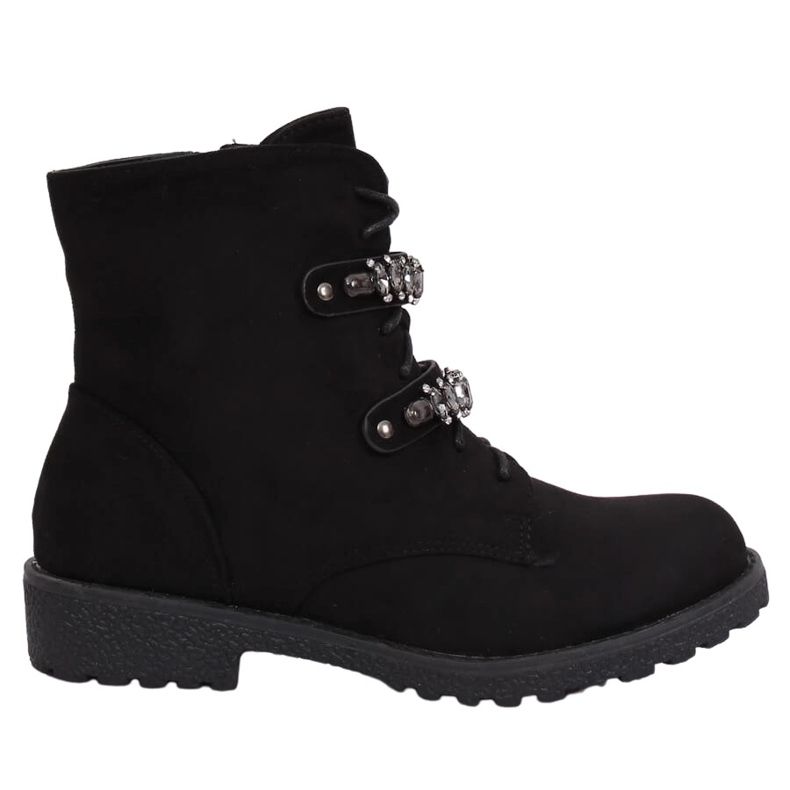 Botas pretas com cordões H8-118 pretas preto