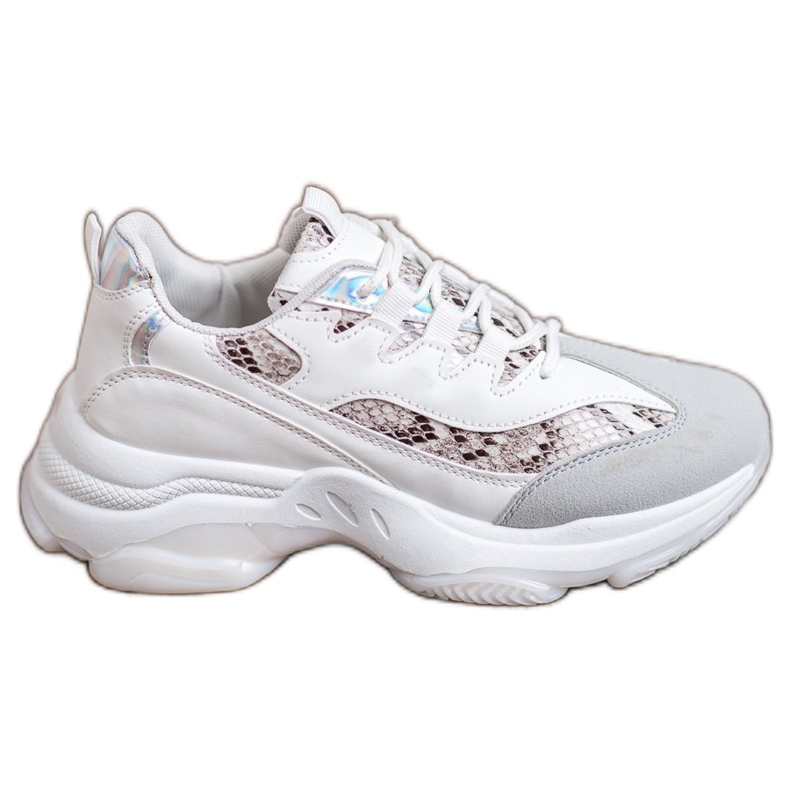 Kayla Tênis com estampa de cobra branco