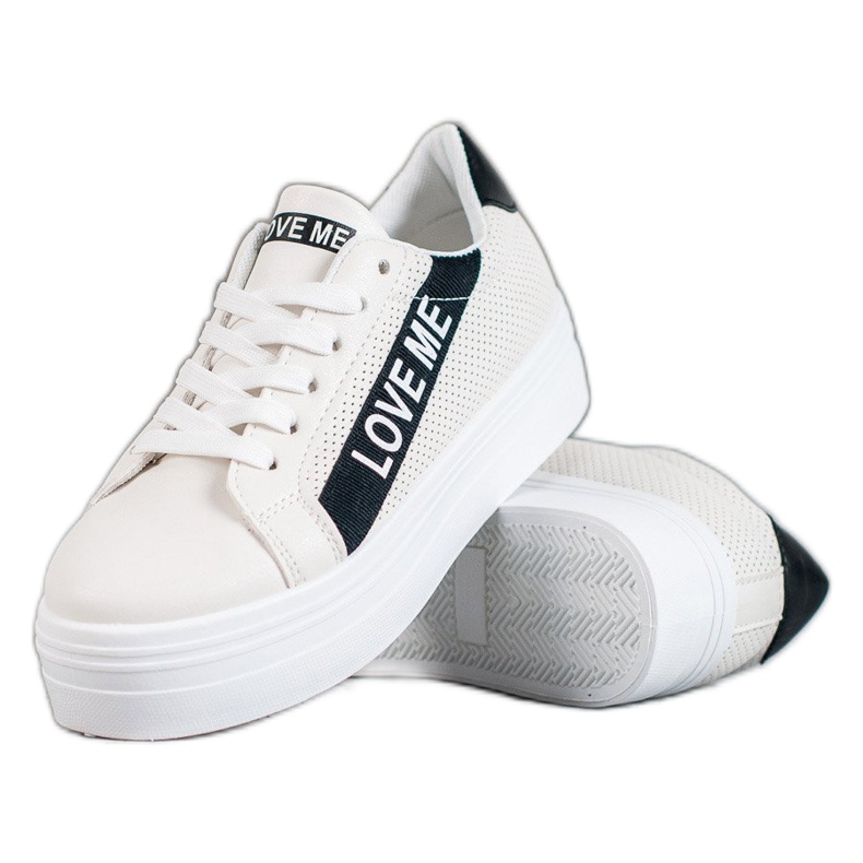 SHELOVET Sapatos Brancos na Plataforma