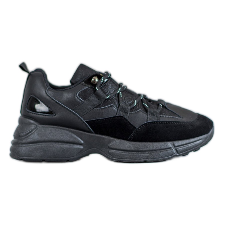 Muto Calçados Esportivos Com Brilho preto Muto Calçados Esportivos Com Brilho preto