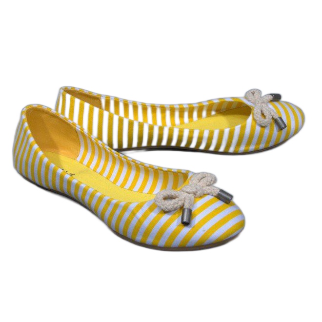 Bailarinas listradas com arco amarelo 16-c Bailarinas listradas com arco amarelo 16-c