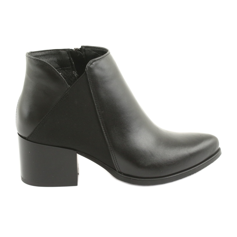 Botas de couro de salto alto Gamis 3815 preto