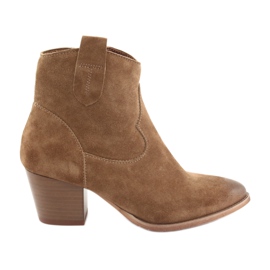 Botas de cowboy Anabelle 1466 camelo camurça marrom
