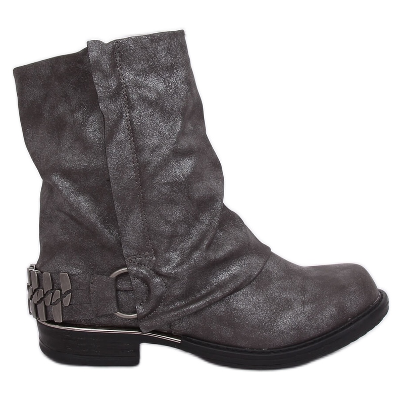 Botas militares cinza LL-166P Cinza