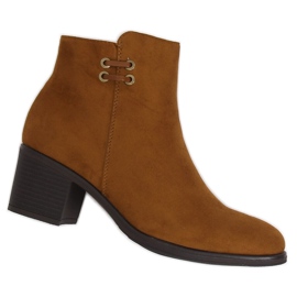 Camel 8B982 Botas de salto alto camelo marrom