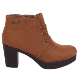 Sapatos de salto alto 8B883 Castanho cáqui