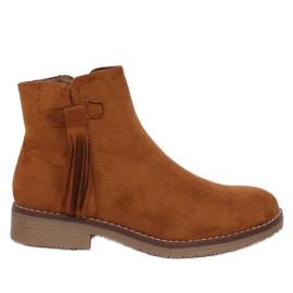 Botas Jodhpur com franjas camelo 8B907 Camel marrom