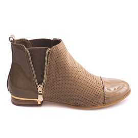 Botas Openwork 60865-2 Khaki multicolorido verde