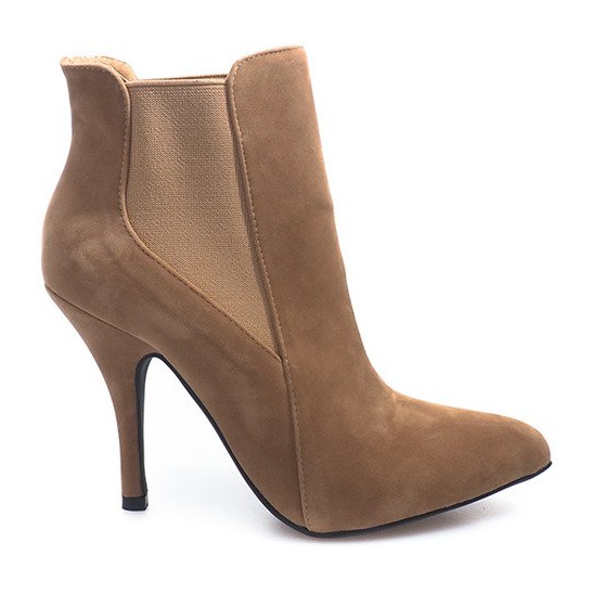 Botas de salto alto 3845-2 cáqui multicolorido