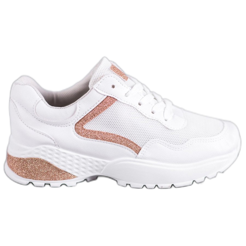 SHELOVET Calçado desportivo com brilho branco