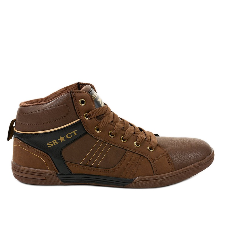 Tênis masculino marrom 15M749 castanho preto