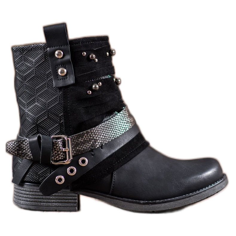 SHELOVET Botas com strass preto