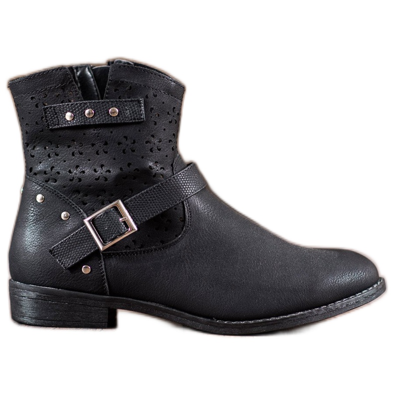 Groto Gogo Sapatinhos a céu aberto com fivela preto Groto Gogo Sapatinhos a céu aberto com fivela preto