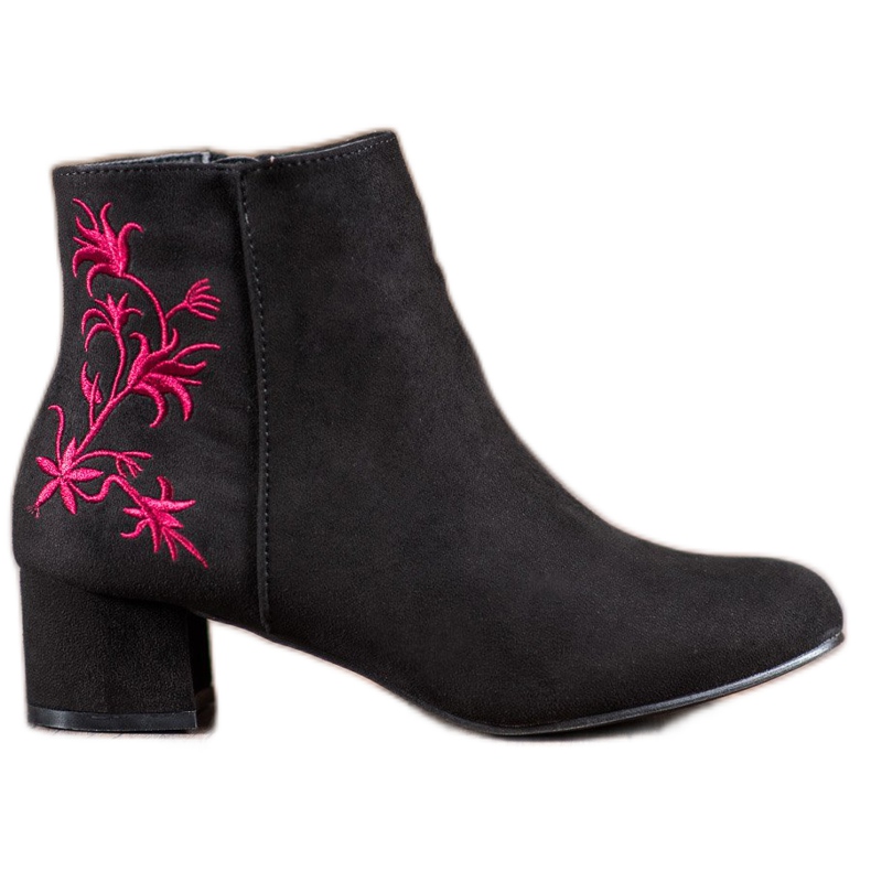 Small Swan Botas com aplicativo preto