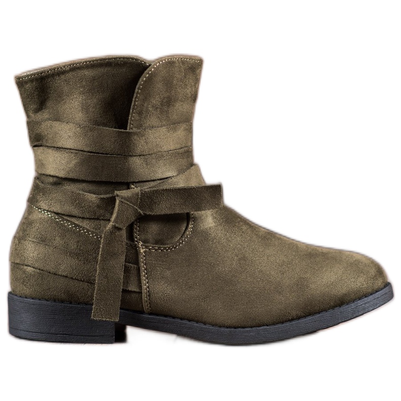 Seastar Botas de salto plano verde