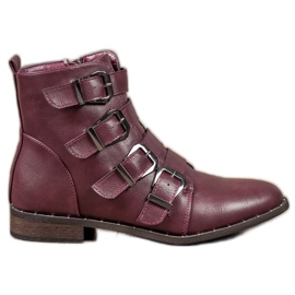 Cm Paris Botas Com Fivelas vermelho Cm Paris Botas Com Fivelas vermelho