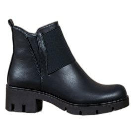 Small Swan Botas pretas na plataforma preto