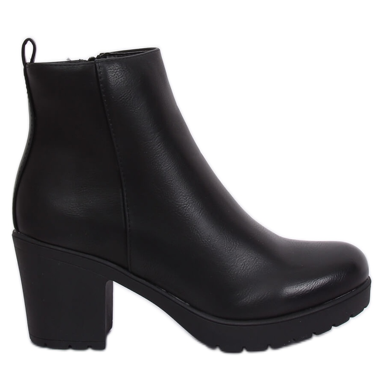 Botas pretas BM172 pretas simples de salto alto preto Botas pretas BM172 pretas simples de salto alto preto