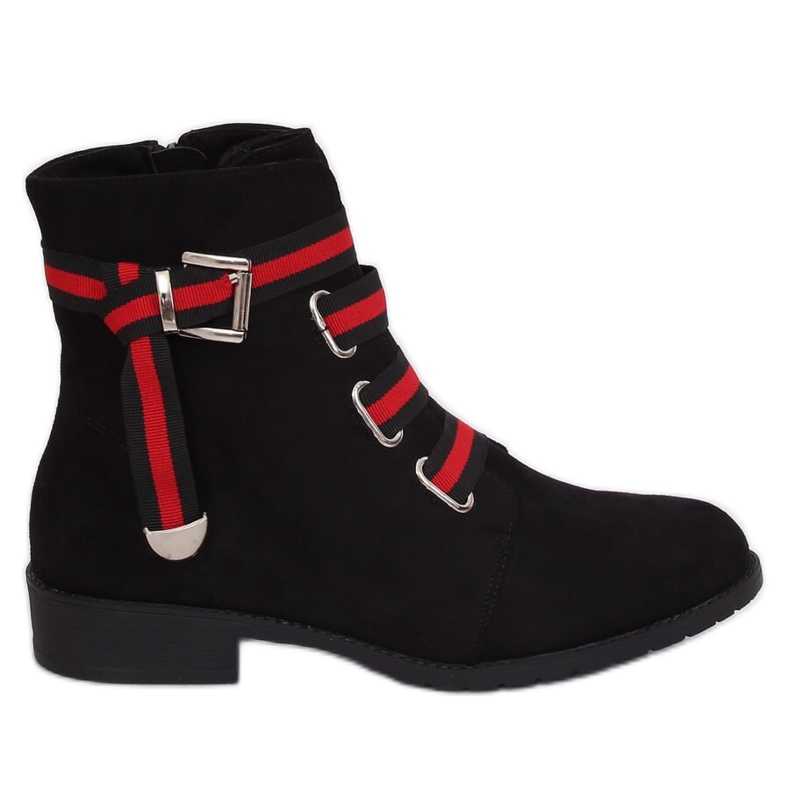 Botas rasas pretas femininas pretas 1706 preto