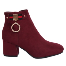 Botas de salto alto Borgonha B8816-1 Wine vermelho