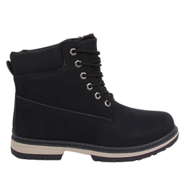 Botas pretas de madeira com isolamento W19-42 pretas preto Botas pretas de madeira com isolamento W19-42 pretas preto