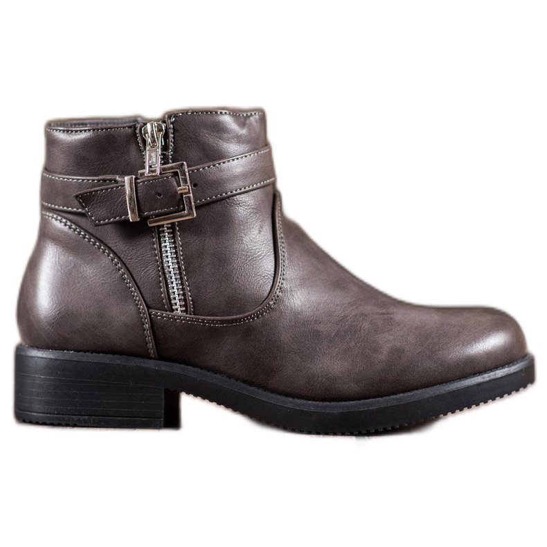 Abloom Botas de couro ecológico cinza