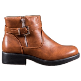 Abloom Botas marrons com couro ecológico marrom